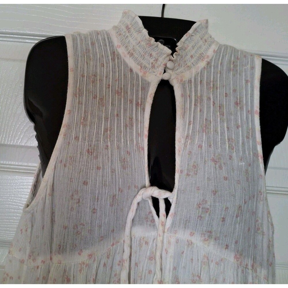 Urban Outfitters Annabelle Mock Neck Midi Dress Medium Cottagecore Shabby Chic - Picture 8 of 10